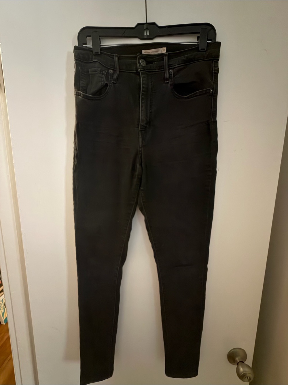 Levi's Black Xtra Highrise Skinny Jeans - Slim Tapered Fit